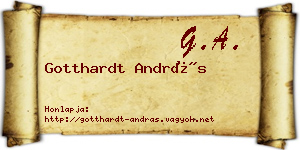 Gotthardt András névjegykártya