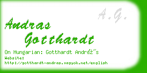 andras gotthardt business card